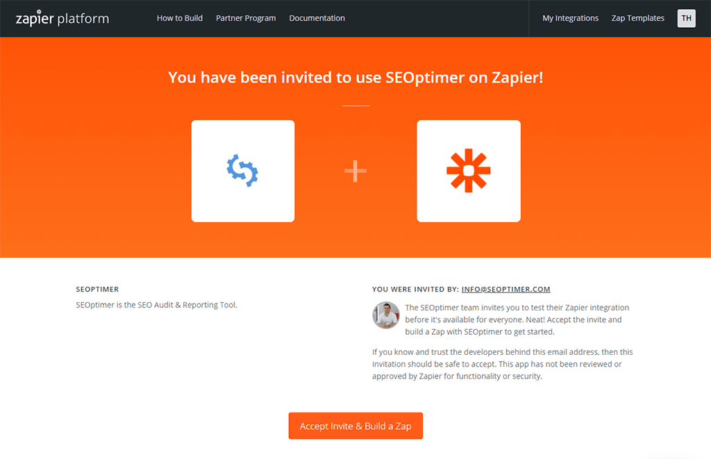 Zapier daveti